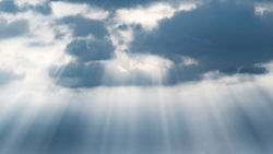 sun rays through clouds